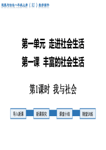 第1课时我与社会人教版八年级上册道德与法制教学课件