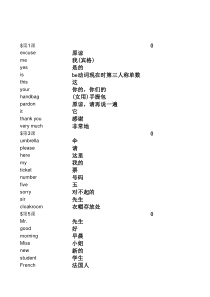 新概念英语单词第一册中英文对照Excel版