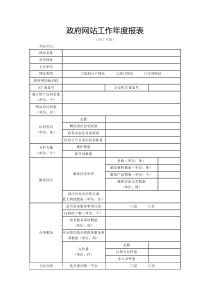 政府网站工作年度报表(年度)