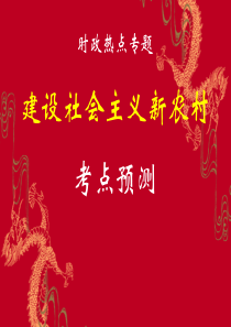 高三政治课件高考政治建设社会主义新农村复习高三政治课件