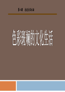 高二政治课件色彩斑斓的文化生活高二政治课件