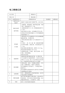 电工巡查维修记录表(含内容)