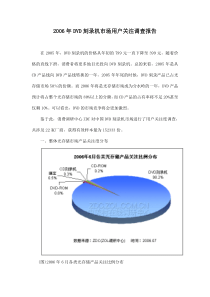 2006年DVD刻录机市场用户关注调查报告