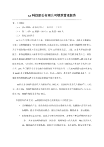 xx科技股份有限公司绩效管理报告