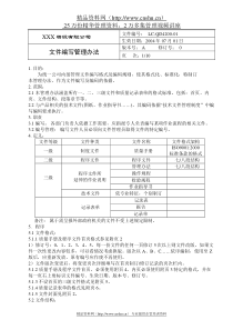 文件编写编码管理办法