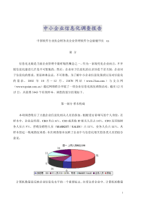 中小企业信息化调查报告