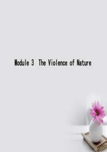 2018高考英语大一轮复习Module3TheViolenceofNature课件