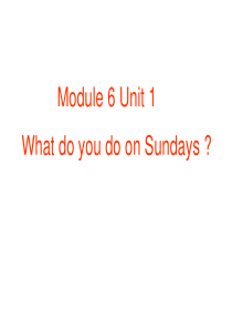 三年级下外研版英语(三起)《Module-6--Unit-1-What-do-you-do-on-S