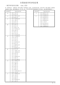 2017年教育部第四轮全国高校学科评估结果