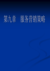 市场营销9 服务营销策略