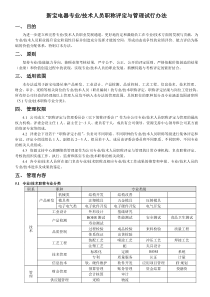 新宝电器专业、技术人员职称评定与管理试行办法