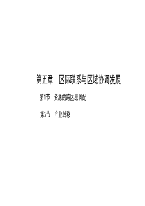 【新课标人教版】(创新设计)2010高三一轮地理复习精品课件：模块三 区域可持续发展第五章区际联系与