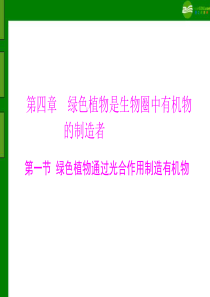 《随堂优化训练》2011年七年级生物上册 第三单元 第四章 第一节 绿色植物通过光合作用制造有机物配