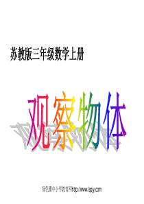 苏教版四年级上册数学《观察正方体摆成的物体》公开课课件PPT