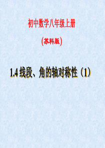 数学 八年级上 第一章 1.4 线段、角的轴对称性(1)