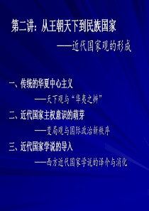 第二讲：从王朝天下到民族国家：近代国家观的形成