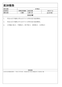 计算机应用基础实训报告