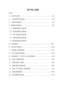 最新医疗核心制度汇编附试题