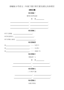 部编版小学语文二年级下册日积月累及课文内容填空