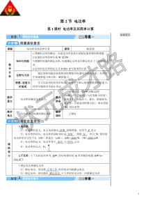 第1课时电功率及其简单计算导学案第1课时电功率及其简单计算初中物理人教版九年级下册教学资