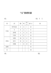 六五普法经费预算表