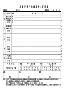 月制度执行自检提报评核单