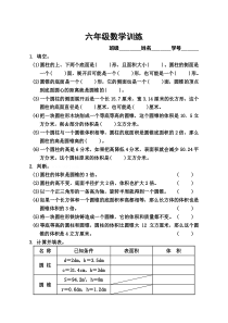 7六年级数学训练专项练习24份人教版数学六年级下册试题