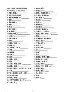 2019八年级下册英语单词默写打印版