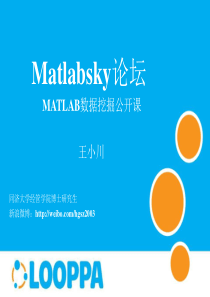 王小川MATLAB数据挖掘课件3