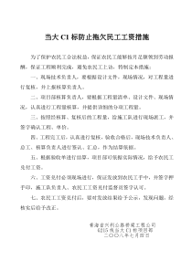 防止拖欠民工工资措施