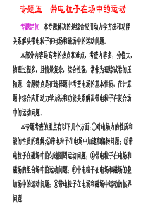 【二轮必备大纲版专用】2011届高三物理二轮复习精品专题五 第1课时 带电粒子在电场或磁场中的运动