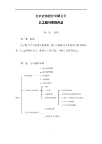 某某公司员工福利管理办法