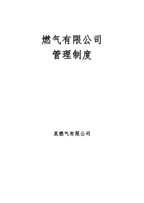 某燃气有限公司管理制度、岗位职责