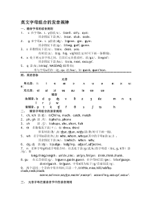 英文字母组合的发音规律