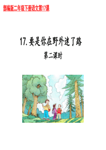 部编版二年级下册《17.要是你在野外迷了路》课件