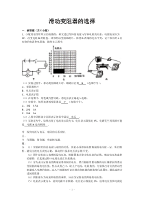 中考物理专题复习资料：滑动变阻器的选择(解析版)