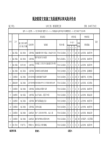 现浇箱梁支架施工危险源辨识和风险评价表