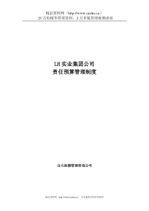 某集团责任预算制度--预算管理组织及关系(doc58页)