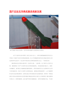 中国反坦克导弹武器系统新发展(图)