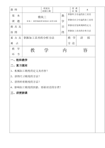 典型表面常见的加工误差分析