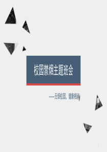 校园禁烟主题班会ppt课件