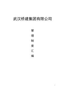 武汉桥建集团有限公司管理制度汇编（推荐DOC326）