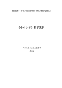 人音版小学音乐四年级下册2小小少年教案2人音版音乐教学资源