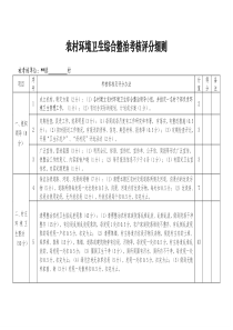 农村环境卫生综合整治考核评分细则