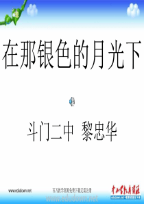 人音版音乐九上在银色的月光下ppt课件人音版初中音乐教学资源