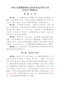 水电公司安全生产管理办法