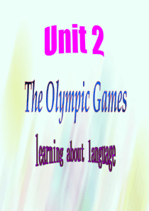 20152016学年高中英语Unit2TheOlympicGameslearninga