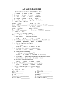 2小升初模拟测试题含答案六年级下册英语教学资源