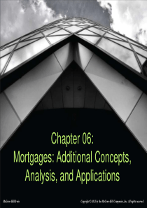 Property Investment and Financing Chapter 6