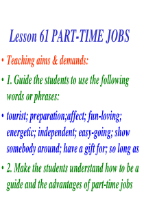 Lesson61PARTTIMEJOBS高三英语课件